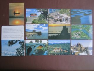 China - Hebei Scenery - Set Of 10 Prestamped Postcards In Folder