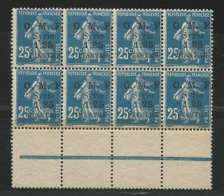 French Syria 1921 Mi.  157 Block Of 8 Never Hinged
