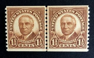 Us Stamps,  Scott 686 1 1/2c " Joint Line Pair " Coil.  M/nh Vf/xf.  Stamp