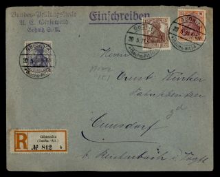 Dr Who 1921 Germany Grossnitz Registered To Cunsdorf E48069