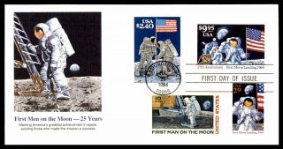 Mayfairstamps Us Fdc 1995 Moon Landing Combo Priority Express & Regular First Da
