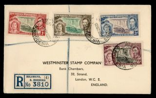 Dr Who 1937 Southern Rhodesia Kg Vi Coronation Fdc Registered C134540