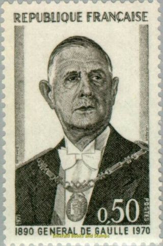 Ebs France 1971 General De Gaulle President Of The Republic Yt 1698 Mnh
