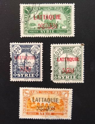 LATTAQUIE - SYRIA 1931 OVERPRINTED - 4 STAMPS SEE SCANS (AL3) 5