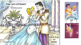 4026 39c Cinderella And Prince Charming,  Collins H/p Hand Painted [e553511]