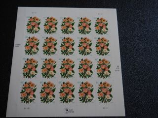 2004 Wedding Series 60c Garden Blossoms Pane Of 20 Stamps Mnh