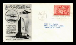 Dr Jim Stamps Us Aviation Golden Anniversary Fdc Air Mail Cover C47