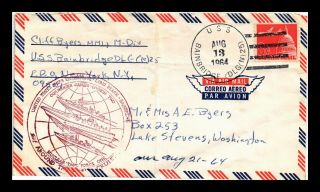 Dr Jim Stamps Us Naval Nuclear Task Force Air Mail Event Cover Uss Bainbridge