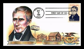 Dr Jim Stamps Us William Henry Harrison President First Day Cover Chicago