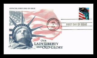 Us Cover Lady Liberty And Old Glory Fdc Patriotic Artcraft Cachet
