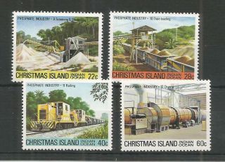 Christmas Island 1981 Phosphate Industry 3rd Series Sg,  136 - 139 U/m Lot 3617a