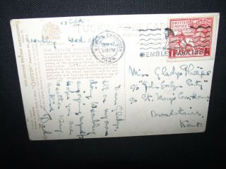 Gb 1924 British Empire Exhibition Postcard With 1d Stamp & Empire Cancel