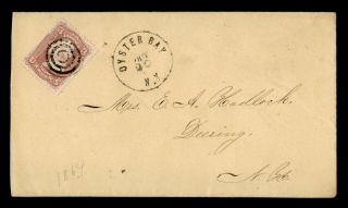 Dr Who 1864 Oyster Bay Ny Fancy Cancel To Deering Nh E45275