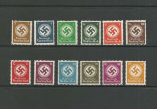 Germany 1934 3rd Reich 12 X " Official " Mounted Stamps As16