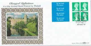 (31707) Gb Benham Fdc D309 £2.  52 Booklet 63p Windsor 1997