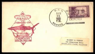 Mayfairstamps Us Naval 1935 Uss Semmes Uss Shark Launched Cover Wwb_31849