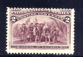Us Stamps - 231 - Mnh - 2 Cent 1893 Columbian Expo Issue - Cv $160 - Broken Hat