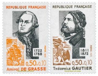 Ebs France 1972 Celebrities Of The Past Personnages Célèbres Yt 1727 - 1728 Mnh