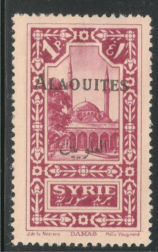 Alaouites 29 (a5) Vf - 1925 1p Mosque At Damascus - Overprinted