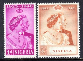 Nigeria Kgvi 1948 Silver Wedding Set Sg62 - 63 M/mint Cat £18