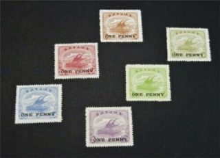 Nystamps British Papua Guinea Stamp 74 - 79 Og H $38