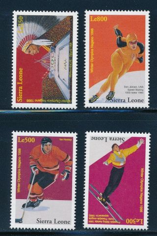 Sierra Leone - Nagano Olympic Games Mnh Sports Stamps (1998)