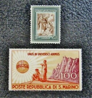 Nystamps Italy San Marino Stamp 257 265 Og H / Nh $48