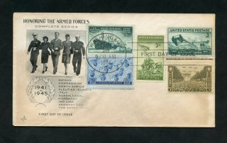 United States 1946 Honoring The Armed Forces Combo Artcraft First Day Cover