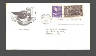 Us Fdc 1951 Farnam Cachet Special Delivery Change Of Rate Washington Dc 3cprexie