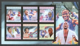 Bc154 2012 Guinea Sport Legends 2012 Martial Art Boxing & Judo Kb Mnh