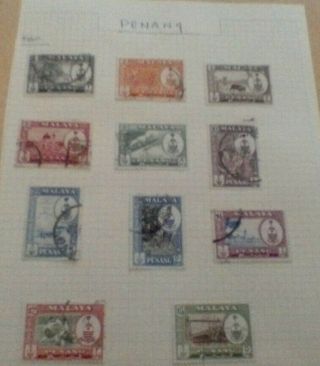 1960 Malaysia Penang Set Of Stamps