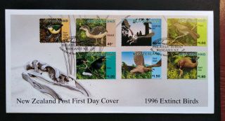 N.  Zealand 1996 Extinct Birds Set First Day Cover