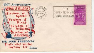 Dorothy Knapp 150th Anniversary Bill Of Rights Four Freedoms 12/15/1941