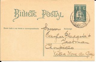 Portugal 1912 1c Postal Stationery Locally British Episcopal Church