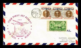 Dr Jim Stamps Us Idlewild York Fam 27 First Flight Air Mail Cover Bombay