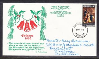 Zealand 1969 Christmas First Day Cover - Addressed To Wellington