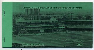 Gb 1980 Official Tccb Booklet Of 6 Cricket Postage Stamps