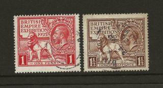 Gb 1925 British Empire Exhibition Wembley Set Sg432 - 3 Fine Cds