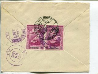 Portugese India Reg Cover To Usa 1945