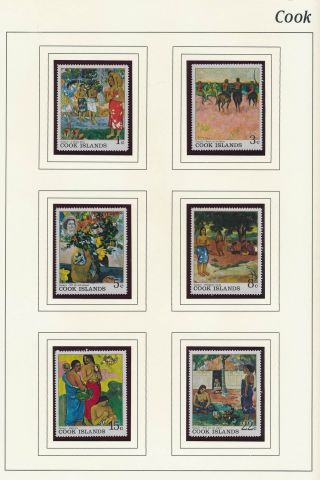 Xb70856 Cook Islands Gauguin Art Paintings Fine Lot Mnh