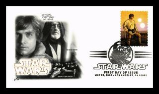 Dr Jim Stamps Us Luke Skywalker Star Wars Fdc Art Craft Cover Darth Vader Cancel