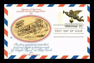 Dr Jim Stamps Us Angel Weather Vane 21c Air Mail First Day Postal Card