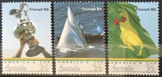 Australia 1986 Victory In America’s Cup Sg1036/8 Mnh