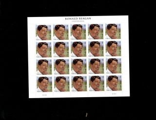 Us Forever Sheet Scott 4494,  55c Stamp Ronald Reagan Sheet Of 20 Mnh Og