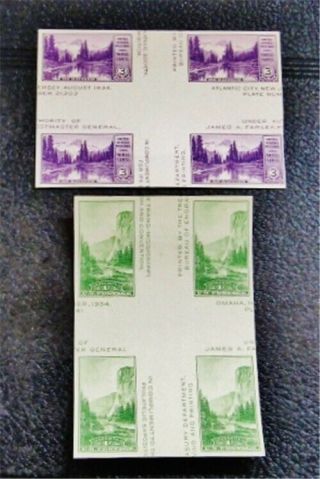 Nystamps Us Stamp 769 770 H Ngai $43 Block Of 4 With Crossed Gutters