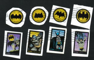 4928 - 4935 Batman Stamps,  Set Of 8,  Forever,  On Paper