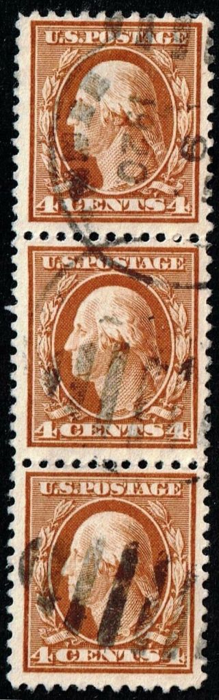 Us Stamp 503 4c 1917 Flat Plate Printing Strip Of 3