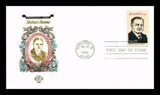 Dr Jim Stamps Us President Herbert Hoover House Of Farnum Fdc Cover