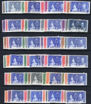 (a - 786) Commonwealth - 1937 Kgvi Coronation Omnibus - 24 Sets - Or