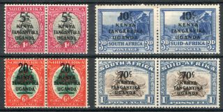 Kut 1941 Kgvi South Africa Stamps Overprint Set Of 4 Sg151 - 154 Mm